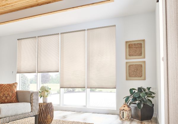 Cellular shades lighten living space from Blinds by Design